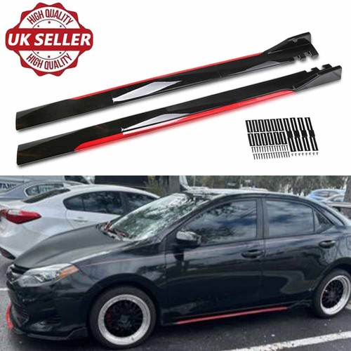 Glossy side skirt red - side, lip