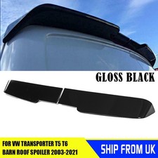 FOR VW TRANSPORTER T5 T5.1 T6 T6.1 REAR TWIN BARN DOOR ROOF SPOILER GLOSSY BLACK
