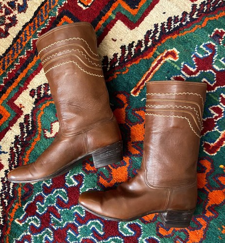 Vintage tan lucchese western - vintage,