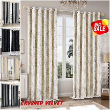 Crushed Velvet Curtains PAIR