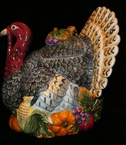 Vintage ceramic turkey soup - vintage,