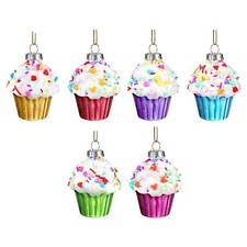 Cupcake Christmas Ornaments Pastel Dessert Ornaments Christmas Tree Decorations
