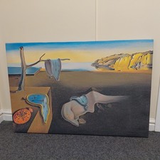 Salvador Dali's The Persistence Of Memory Art Print On Canvas (2 Feet Wide)
