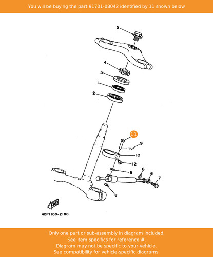 Yamaha pin 91701 08042 oem - pin,,