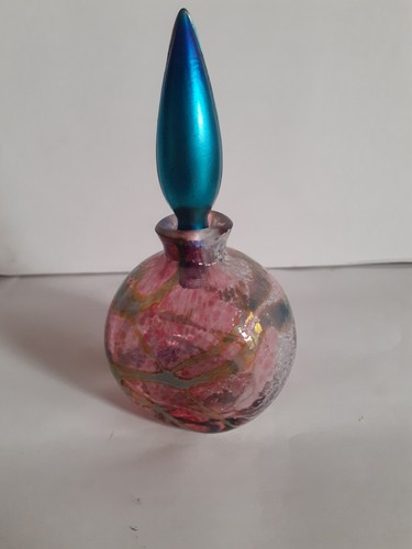 Okra glass perfume bottle - glass,