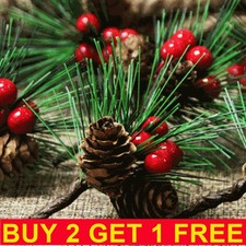 10PCS Christmas Pine Cone Red
