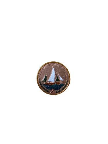 Enamelled hand painted - &, coin