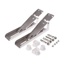 2 PCS Sturdy Foldable Stainless Steel Microwave Oven Bracket Shelf for Home