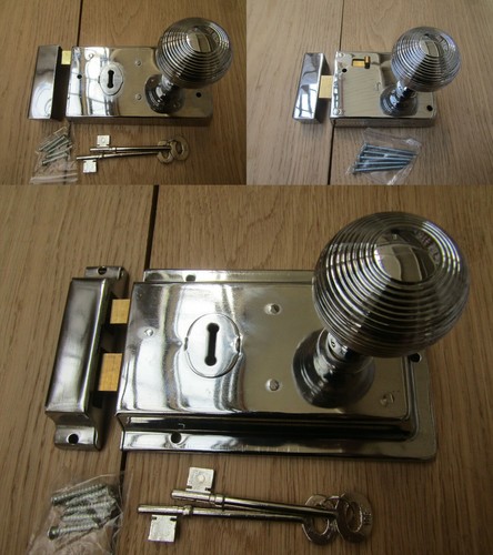 Rim lock door knob handle - rim,