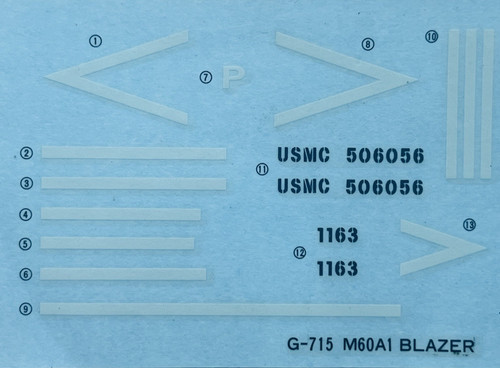 Decals scale m60 a1 - decals, :