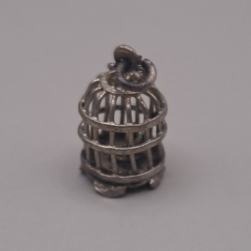 Antique silver birdcage - antique,