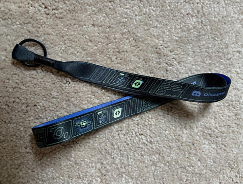 Discord logo fabric lanyard - fabric,