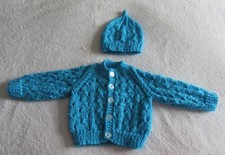 Hand knitted patterned