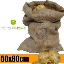 Heavy Duty Hessian Sacks 50x80cm Bags Potatoes Veg Sand Burlap Multibuy Savings