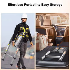 2.6M-5M Portable Heavy Duty Multi-Purpose Telescopic Ladder Extendable Ladders