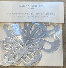 Laura Ashley set of 5 Mirrored Butterfly Stickers BNIP