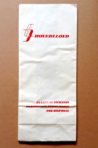 Rare 1978 hoverlloyd sick bag - hoverlloyd,