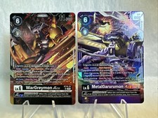 Digimon TCG Wargreymon + MetalGarurumon ACE ST15-12 + ST16-12  Royal Knights NM