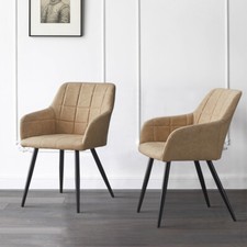 2X Dining Chairs Velvet / Faux
