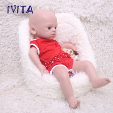 IVITA 19'' Solid Silicone Reborn Baby Girl Newborn Silicone Doll  Birthday Gift