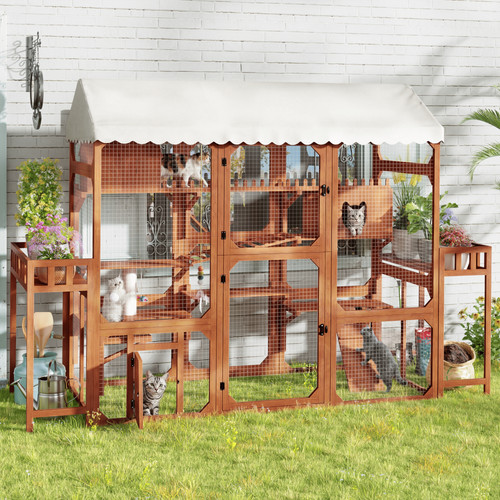 Large outdoor cat enclosure - large,