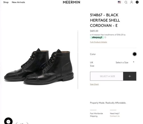 425 meermin black - $425, heritage
