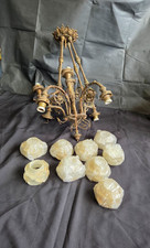 Antique Vintage CAST IRON Ceiling Light Fixture CHANDELIER