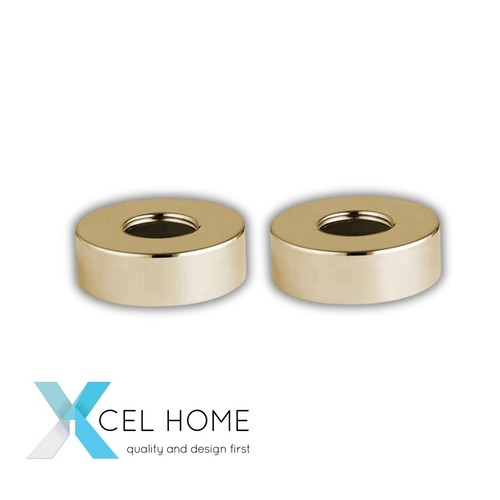 Brushed gold round shower - brushed,