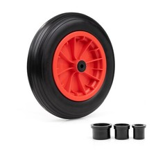 PU Red 14" Replacement Puncture Proof Wheelbarrow Wheel 3.50-8 Solid Tyre UK