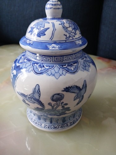 Vintage ginger jar 9inch - vintage, tall