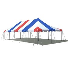 Weekender Pole Tent 20x40 Red White Blue Canopy Event Wedding Party Backyard