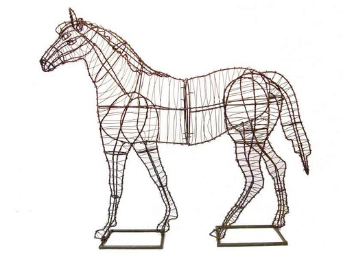 Horse metal wire - metal, frame