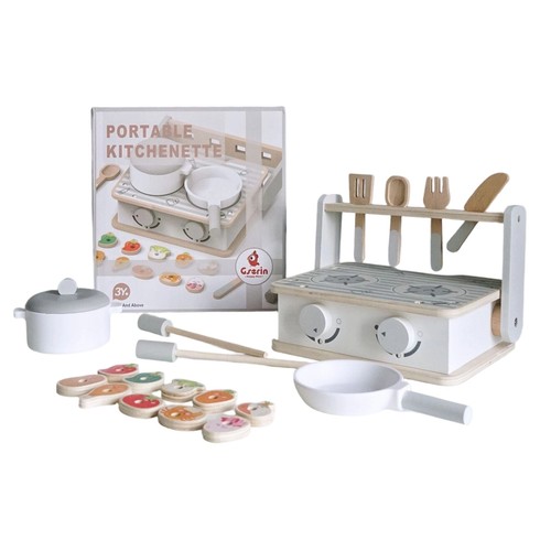Mini wooden kitchen - kitchen, and