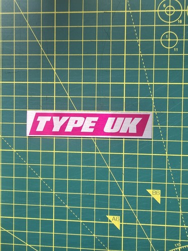 Subaru type metal plaque - type,