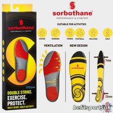 SORBOTHANE DOUBLE STRIKE INSOLES SHOCK ORTHOTIC FOOT PAIN RUN GEL SHOE INSERTS