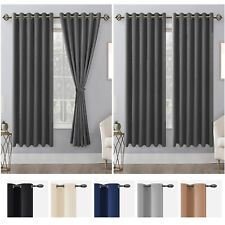 Plain Blackout Eyelet Curtains