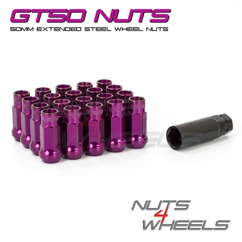 Purple gt50 wheel nuts - 20,