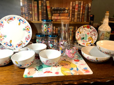 Alice In Wonderland Dinner Set & Kitchen Ware Plates Bowls Glasses Jars