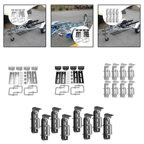 Boat trailer bunk - 8", brackets