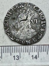 Charles 1st “House of Stuart” Hammered Silver Sixpence (F448)