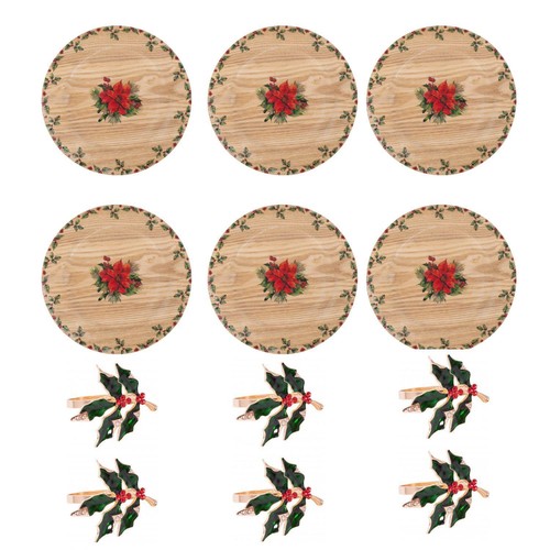 Set christmas holly - 6,