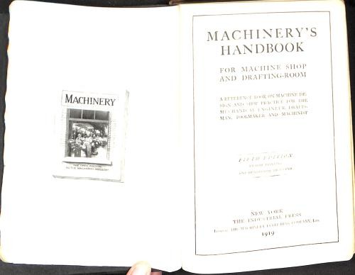 Machinery handbook for - machinery's,