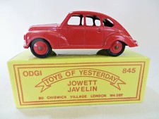 ODGI 845 'JOWETT JAVELIN' RED. SUPERB/BOXED. VINTAGE. RARE. TOYS OF YESTERYEAR.