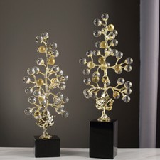 Luxury Gold Crystal Berry Tree Handcrafted Stunning Decorative Table Ornament