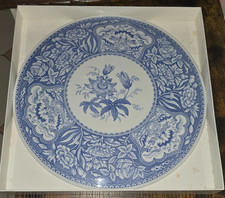 Spode BLUE ROOM COLLECTION "Floral" Cake Plate, Blue & White CHINA F1682T