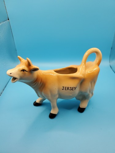 Jersey cow ceramic creamer - ceramic,