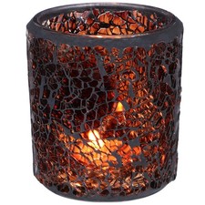  1PC Glass Candlestick Ornament Scented Candle Holder Vintage Style Desktop