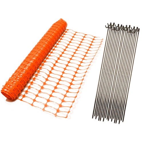 Orange safety barrier - orange, mesh