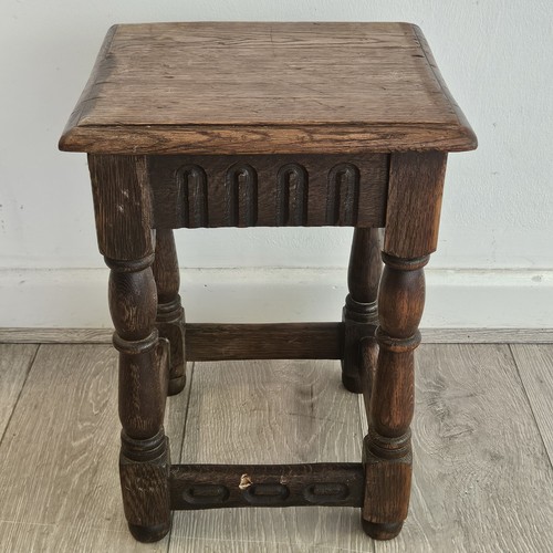 Vintage carved oak side - carved,