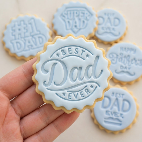 Fathers day cookie stamp - fathers,
